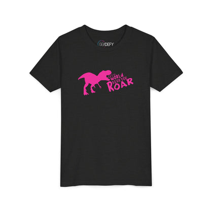Let the World Hear You Roar Dinosaur | Youth T-Shirt