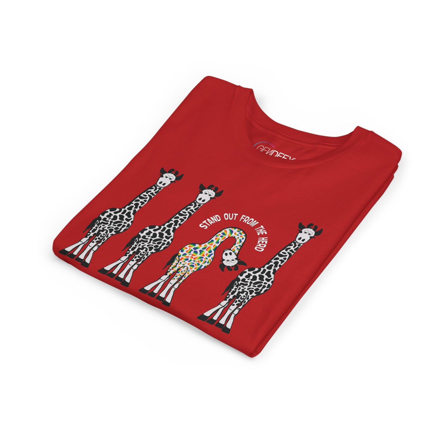 Stand Out From the Herd Rainbow Giraffe | Youth Shirt