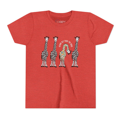 Stand Out From the Herd Rainbow Giraffe | Youth Shirt