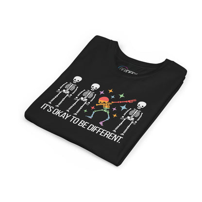 Unique Youth Tee: It's Okay to Be Different, Kids Shirt, Halloween Top, Celebration T-Shirt, Gift for Individuality