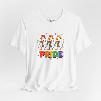 PRIDE Flock Rainbow Geese | Adult Tee