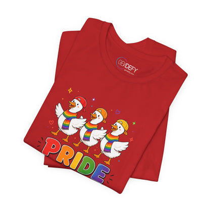 PRIDE Flock Rainbow Geese | Adult Tee