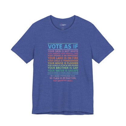 Vote With Empathy | Adult T-Shirt
