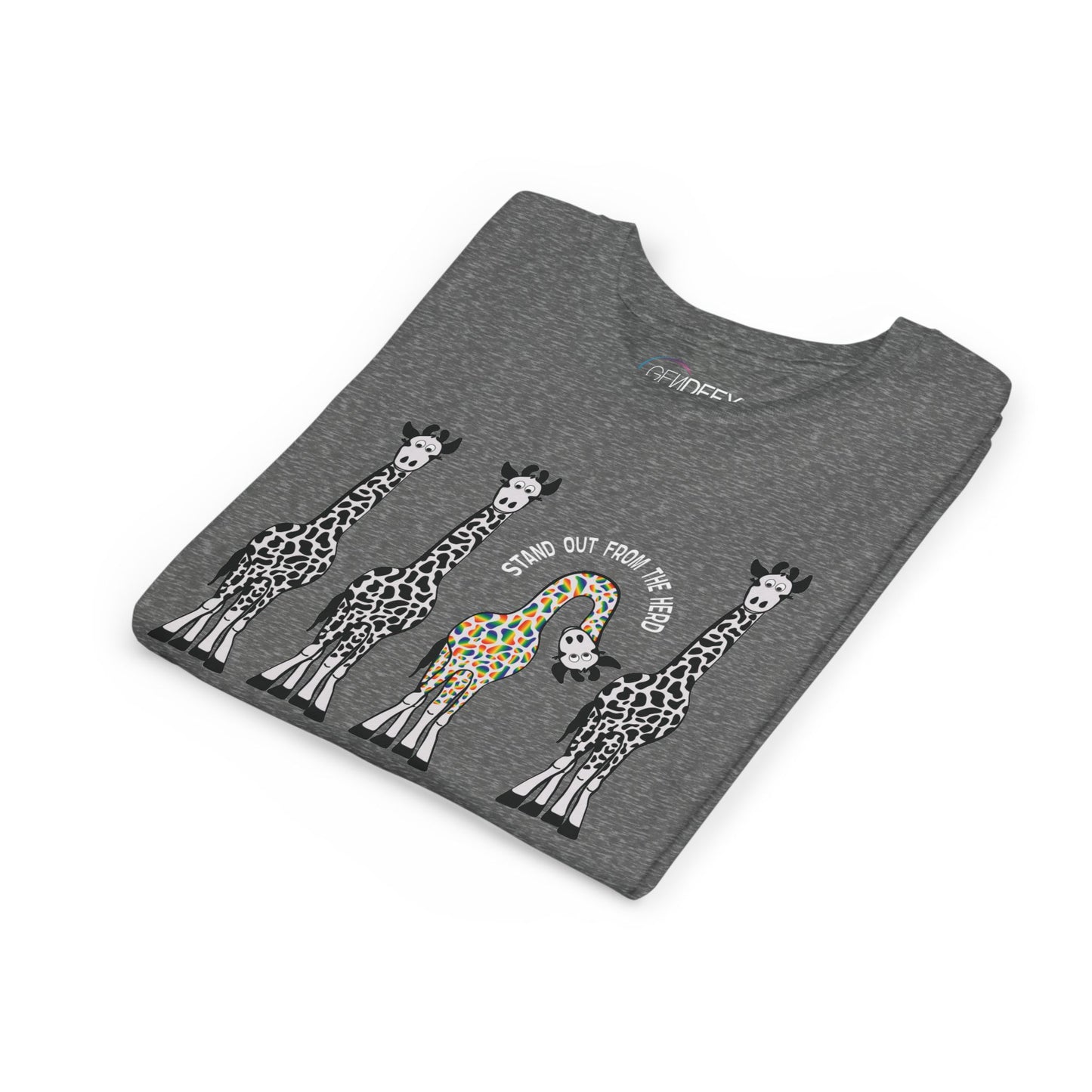 Stand Out From the Herd Rainbow Giraffe | Youth Shirt