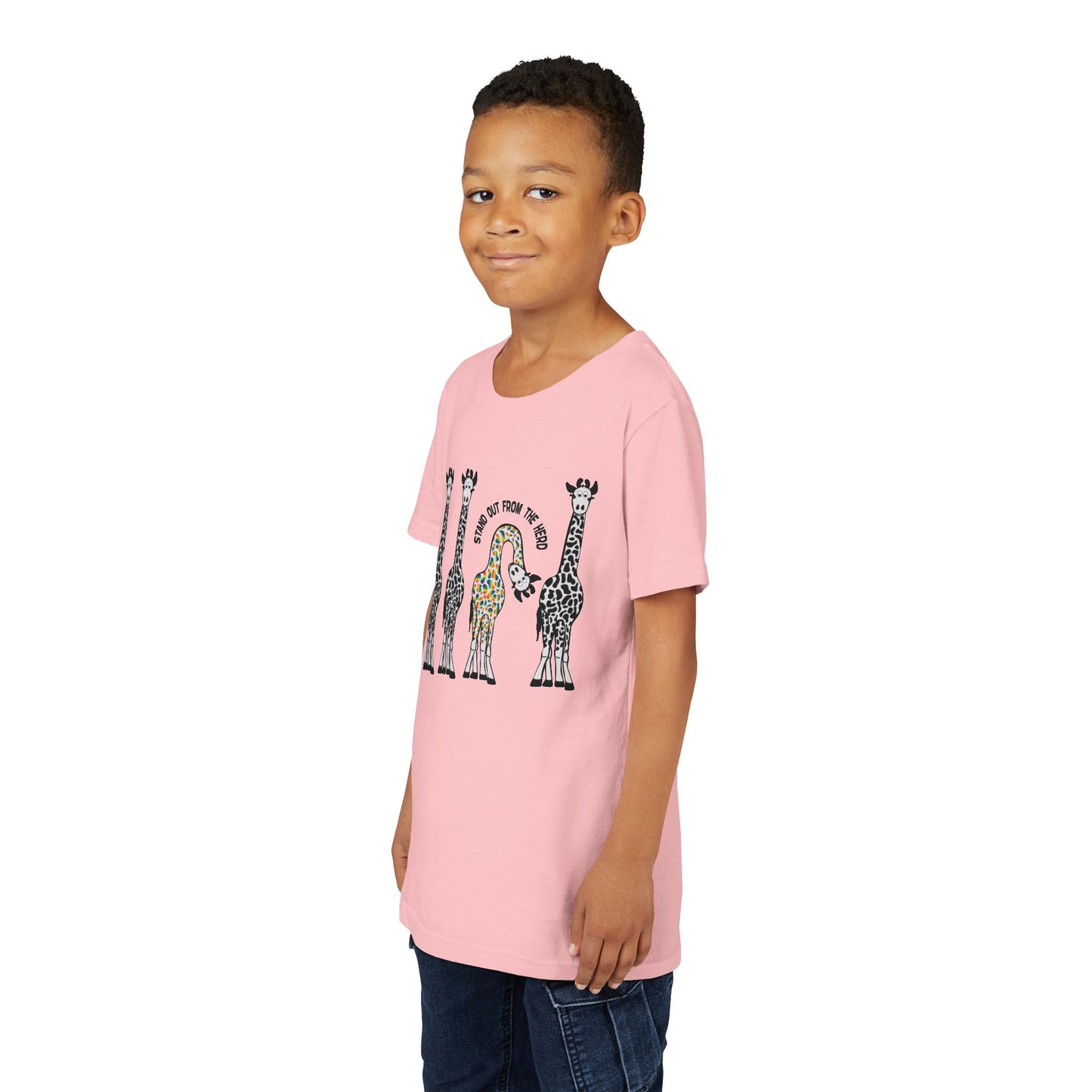 Stand Out From the Herd Rainbow Giraffe | Youth Shirt