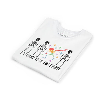 Unique Youth Tee: It's Okay to Be Different, Kids Shirt, Halloween Top, Celebration T-Shirt, Gift for Individuality